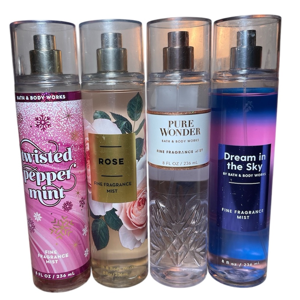 Bath and body works perfume body spray lot rose dream in the sky pure wonder